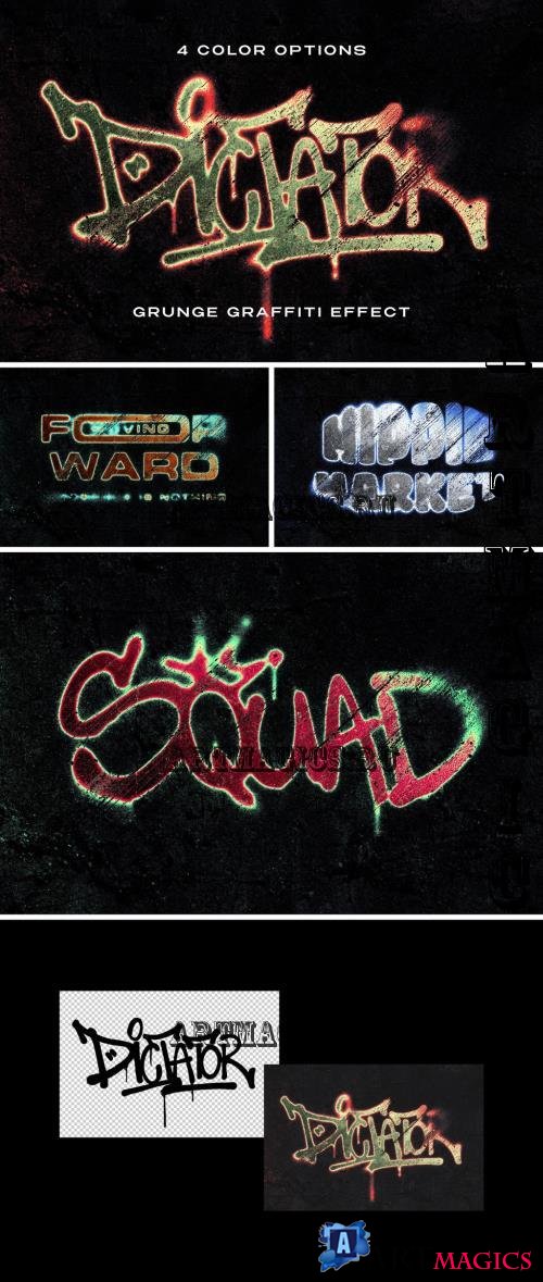 Grunge Wall Graffiti Effect - 291428362 - ZRZ4USB