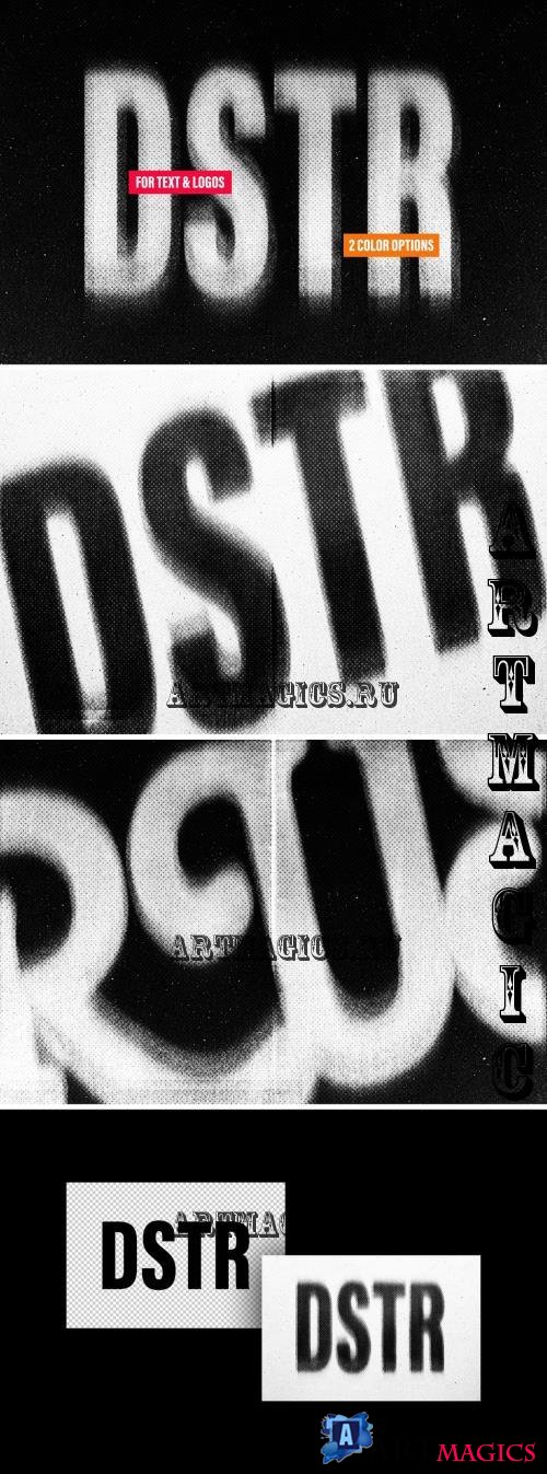 Distortion Text & Graphic Effect - 291451858 - 4VE8N78