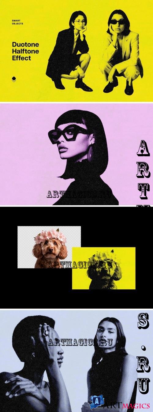 Duotone Halftone Photo Template - 291464141 - HG4LFW3