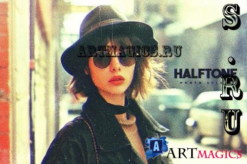 Halftone Photo Effect Vintage Comic Inspired Loop - AQY24ET