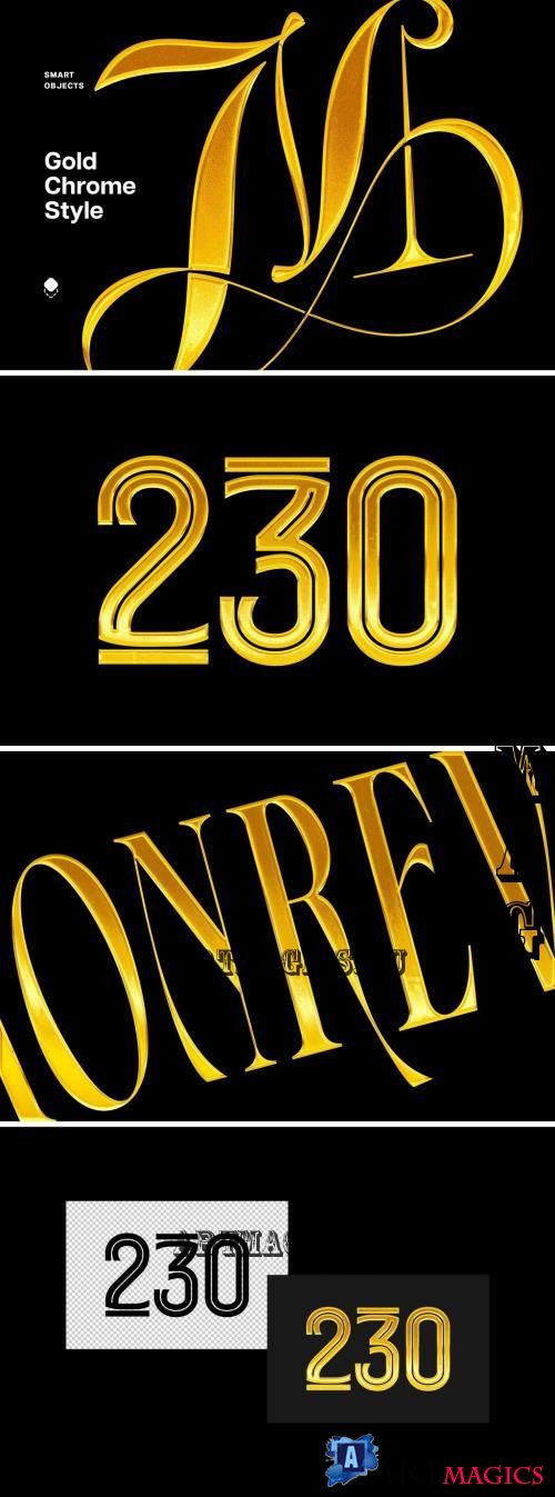Gold Chrome Effect - 291452191 - 7XK4HS6