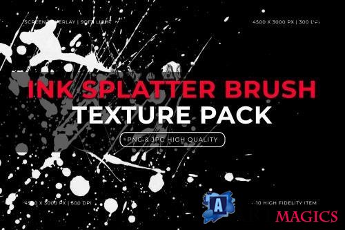Ink Splatter Texture Brush Pack - 291469035 - N4T8KM6