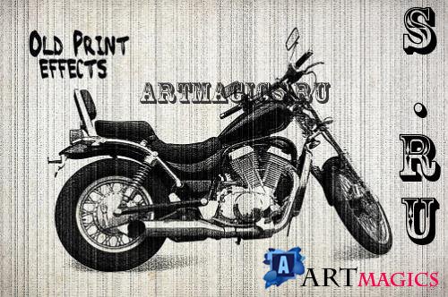 Old Print Photo Effect - AFXMX7Y