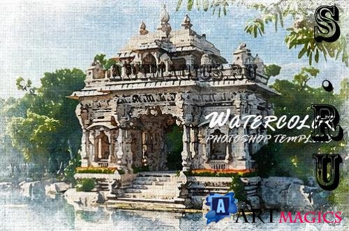 Watercolor Photoshop Template - 291481267 - GNAVPCK