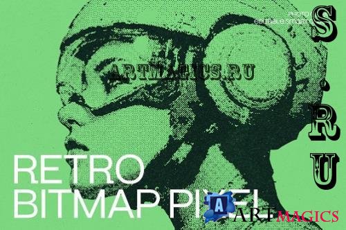 Retro Bitmap Pixel Photo Effect - 291490573 - LKPR2GU