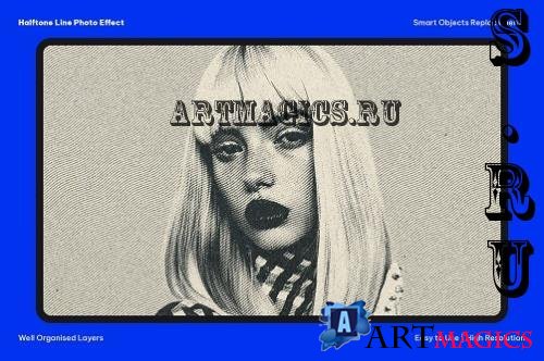 Halftone Line Photo Effect - 291490631 - GAXQA22