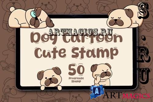 Dog Cartoon Cute Stamp - 291459816 - 8XZ42KP
