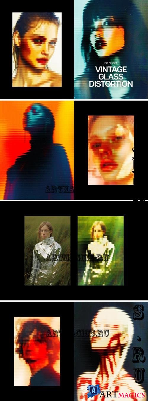 Vintage Glass Distortion Poster Effect - AY4GZR8