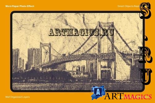 Worn Paper Photo Effect - 291512944 - 8WNR68G