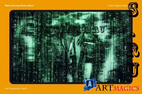 Matrix Screen Photo Effect - 291516438 - ZBMHXD2