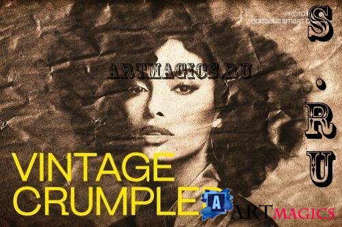 Vintage Crumpled Photo Effect - 291512877 - T6H9VTF