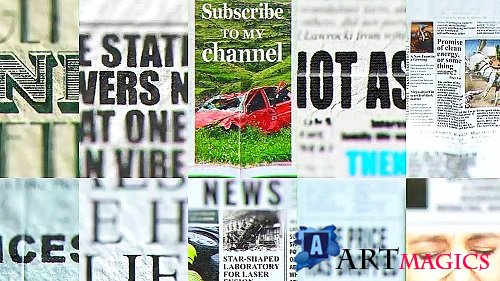MA Vertical Newspaper Stories 3612145 - Project for After Effects