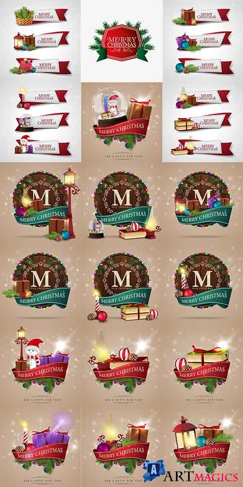   - 2 -   / Christmas cards - 2 - Vector Graphics