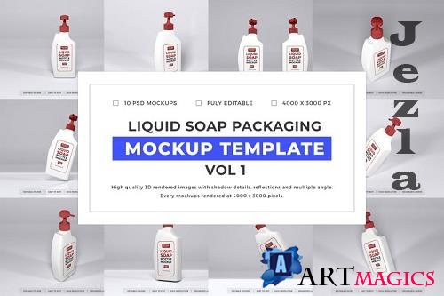Liquid Soap Packaging Mockup Template Bundle Vol 1 - 1050703