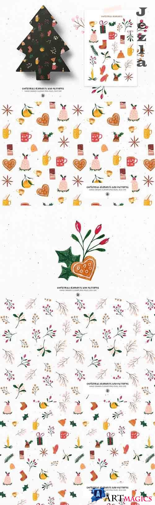 Christmas Elements and Patterns - 5643728