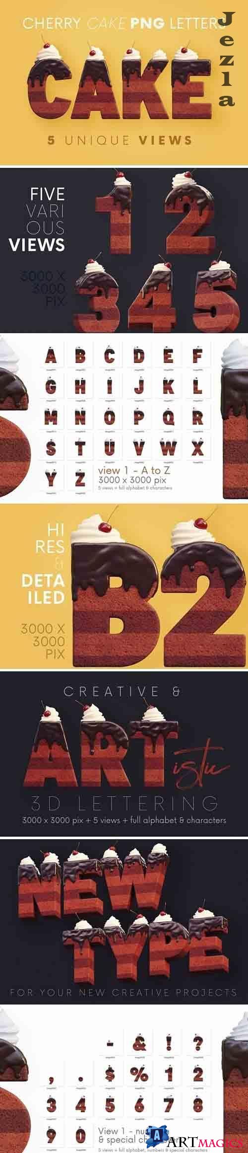 Cherry Cake - 3D Lettering - 5870050