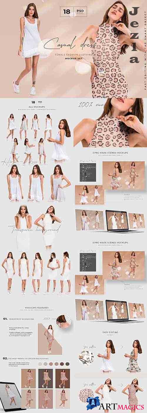 CreativeMarket - Dress Mockup Template Set 5837632