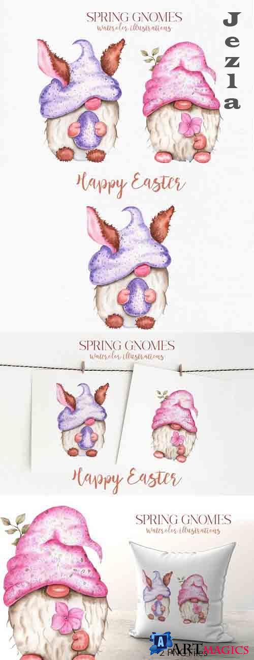 Spring Gnomes Watercolor Files - 1240791