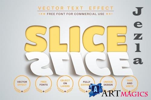Slice paper - editable text effect - 6191079