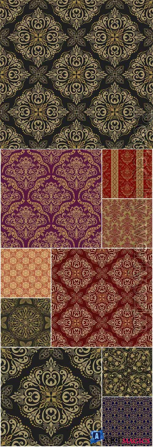Damask backgrounds in vector