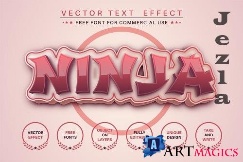 Ninja editable text effect - 6231158