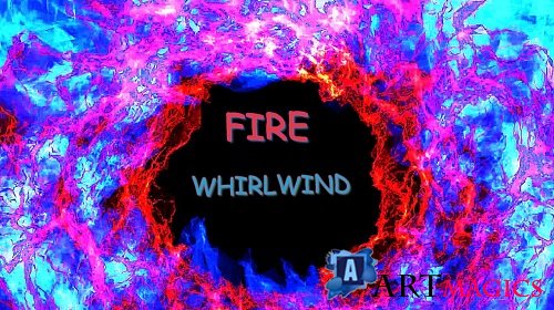 FIRE WHIRLWIND | Magic Energy Effect on a Black Background Animation