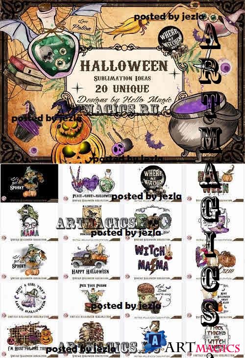 Halloween Sublimation Bundle - 20 Premium Graphics