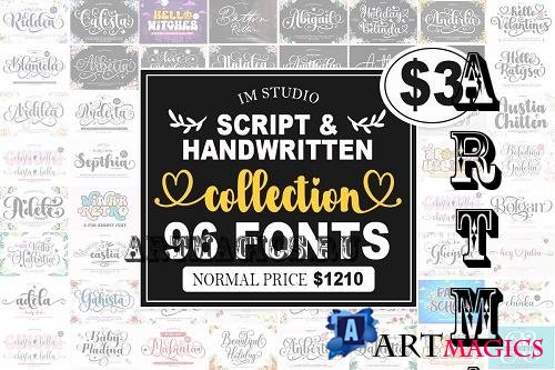 The Script & Handwritten Collection - 96 Premium Fonts