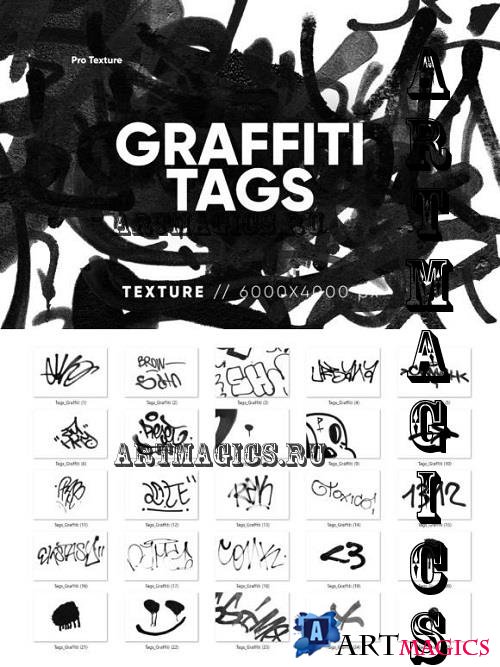 25 Graffiti Tag Texture - 17648841