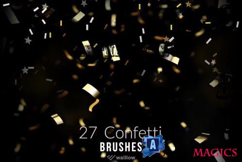 27 realistic confetti photoshop digital brushes - 7FJ2AXJ