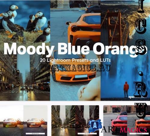 20 Moody Blue Orange Presets LUTs - 92477681