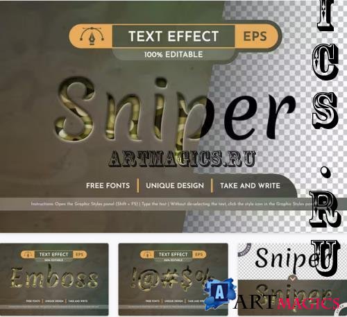 Sniper Text Effect, Graphic Style - 217747844