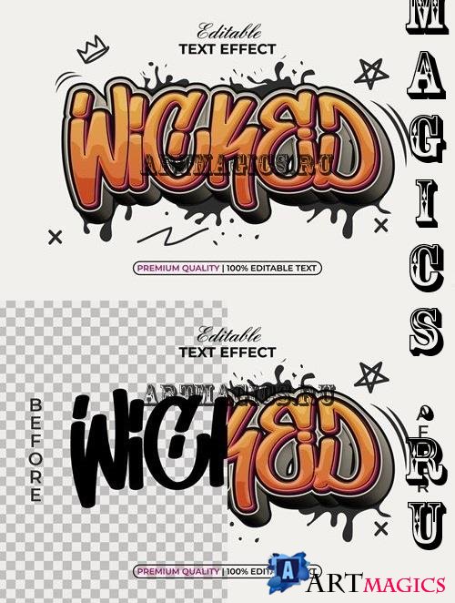 Wicked Text Effect Graffiti Style - 289497468